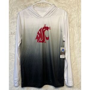 Colosseum Washington State Cougars Hooded Athletic Lightweight Longsleeve Mascot